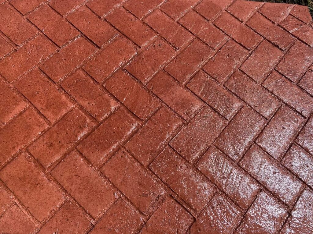 Herringbone Stamp Close Up View